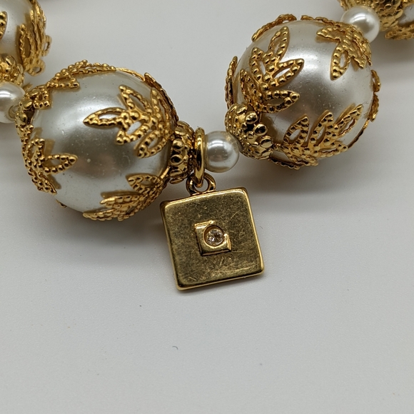 Vintage 90s Liz Claiborne Glass Pearl - Picture 2 of 5